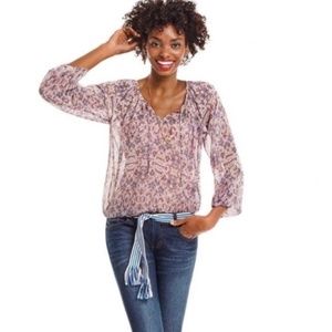 CAbi | Sienna Chiffon Floral Blouse